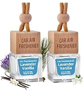 Bayrumber Hanging Car Freshener, 2 x 8ml Long-Lasting Natural Air Diffusers, Lavender Vanilla Sce...