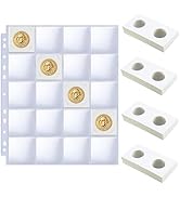 200 Pockets Binder Non-PVC Pages Sleeves With 200 Pcs Flips for 2/3/4 Ring A4 Binder, 2