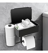 BOSOEI Toilet Paper Holder with Storage Shelf, Three Roll Bathroom Toilet Tissue Holder, Stainles...