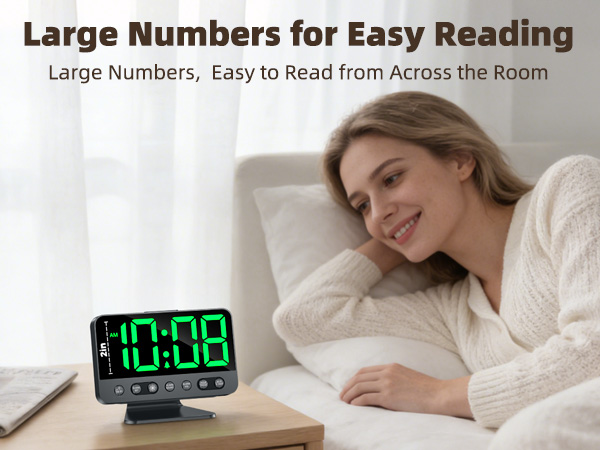 alarm clock with large numbers