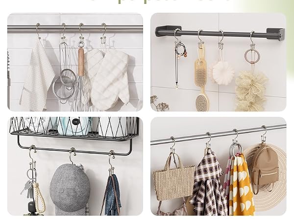 Amazer Double Shower Curtain Hooks
