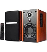 SINGING WOOD (2021 Version) BT25 Active Bluetooth 5.0 Bookshelf Speakers with Built-in Amplifier ...
