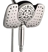 INAVAMZ Nickel 2.5GPM Shower Head with Handheld High Pressure: 10” Rainfall Shower Head & HandHel...