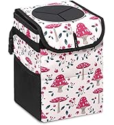 GVGHIDZ Car Trash Can - with Lid and Storage Pockets Water-Resistant Coating, No Installation Req...
