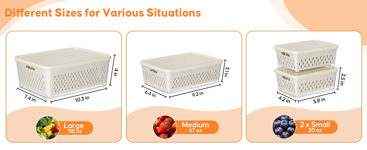produce storage containers for fridge