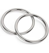 ZUSFUL 3.15 inch Metal O Rings,Stainless Steel Round Ring Buckles 5/16" Wire Diameter,metal rings...