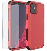 X-belmox Heavy Duty Case for iPhone 12/12 Pro, 3-Layers Drop Protection Phone Case with [Tempered...