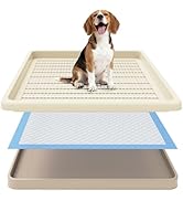 Dog Pee Pad Holder for Small and Medium Dogs, Two-Layer Mesh Dog Potty Tray, Indoor Puppy Pad Hol...