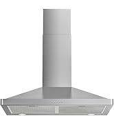 FIREGAS Wall Mount Range Hood 30 inch, 400 CFM Stainless Steel Stove Vent Hood with 3 Speed Exhau...