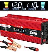 Car Power Inverter 12v to 110v 1000W/2000W(Peak) Power Inverters for Vehicles Truck Home with Dua...