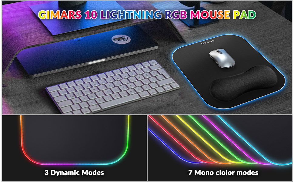 Gimars 10 Lighting Modes Mouse PAD