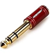 MOBOREST 6.35mm (1/4 inch) Male to 3.5mm (1/8 in) Jack Stereo Female Adapter Conversion Plug Adap...