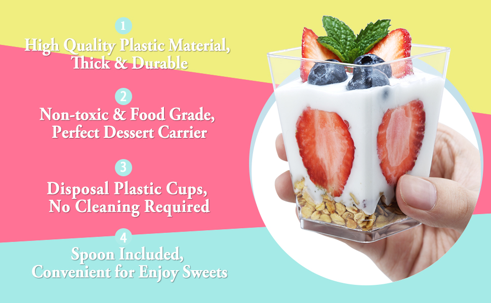 plastic dessert cups