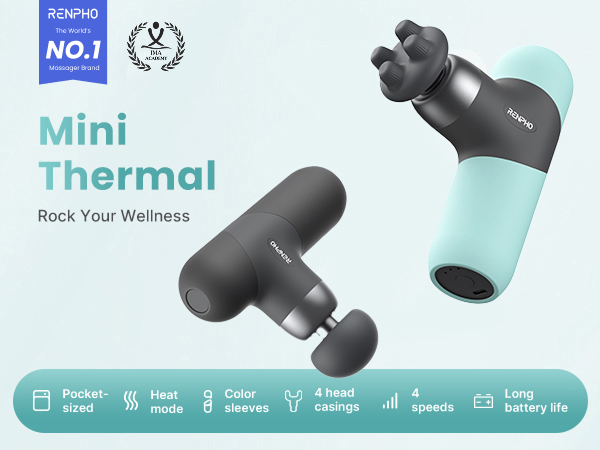 Massage Gun with interchangeable heads for portable wellness and travel-friendly comfort