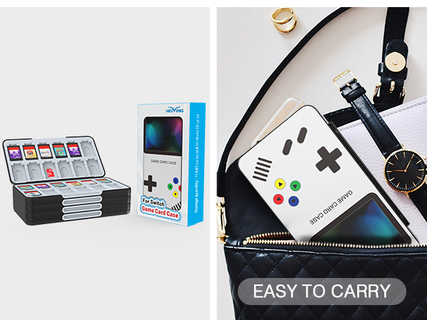 Switch game card case feature