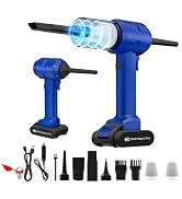 Vinid Handheld Car Vacuum Cleaner, 12000Pa Cordless Wet/Dry Vacuum & Air Blower, with Safety Hamm...