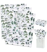 BEISHIDA Eucalyptus Tissue Paper Bulk, Green Wrapping Tissue Paper for Gift Bags, 14 x 20 Inch Gi...