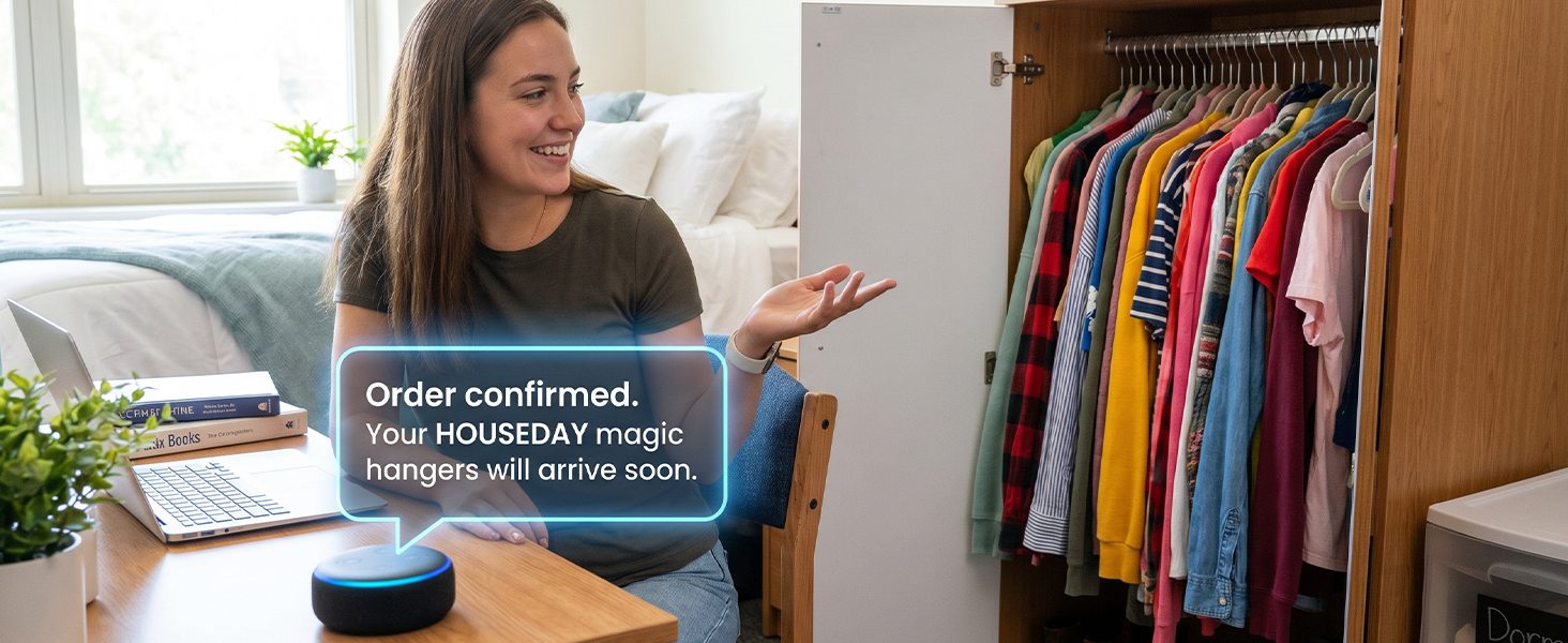 The magic hanger serves as a versatile tool for organizing and categorizing your wardrobe