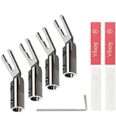 Viborg VS702R 4X HiFi Speaker Fork Y Spade Connectors, Dual Screws Locking, Rhodium Plated Pure C...