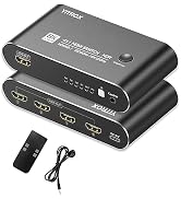 HDMI Switch 4 in 1 Out 4K 120Hz, 4K 144Hz, 8K 60Hz, HDMI 2.1 Switcher Compatible with PS4/5, Xbox...