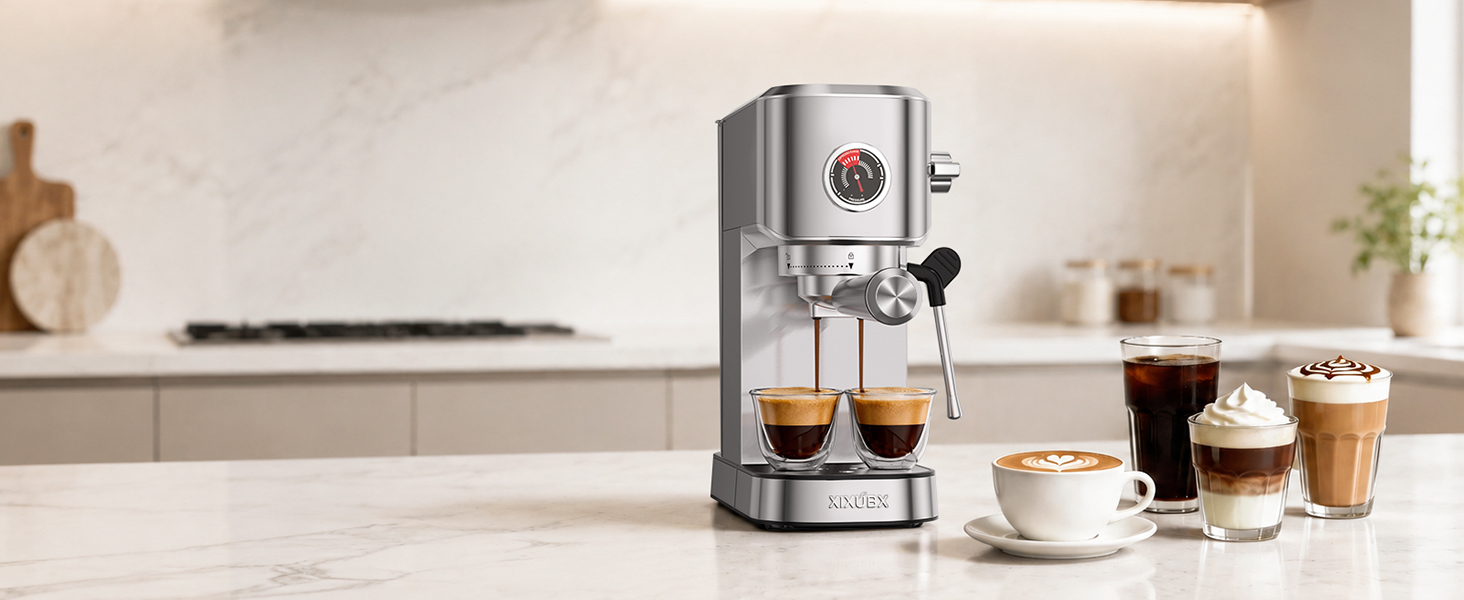 espresso machine latte americano cappuccino mocha cafe quality at home