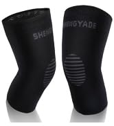 SHENGYADE 2 Pack Knee Compression Sleeve for Knee Pain Relief, Knee Braces for Knee Pain Women
