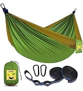 SZHLUX Camping Hammock Double & Single Portable Hammocks with 2 Tree Straps, Great for Hiking,Bac...