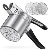 Potato Ricer, Sopito Upgraded Stainless Steel Potato Masher with 3 Interchangeable Discs, Heavy D...