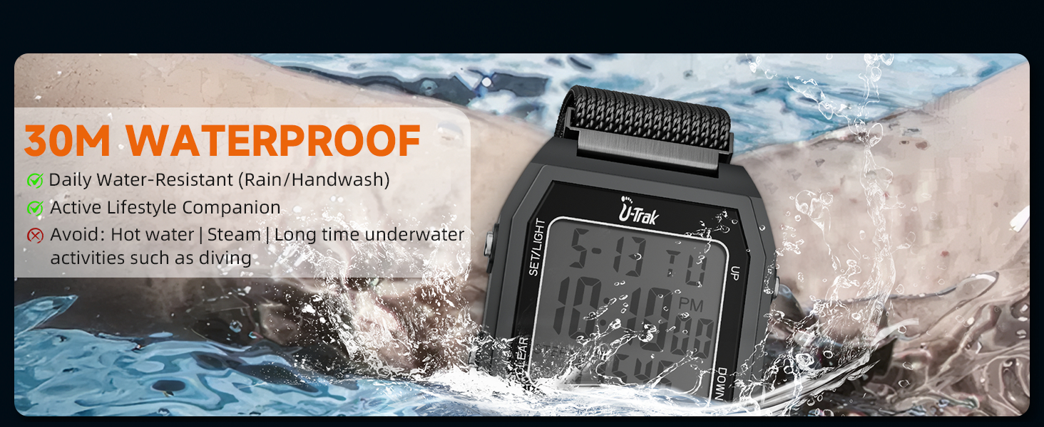 U-Trak 3D Pedometer Watches for Walking