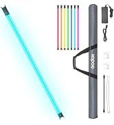 Godox TL120 RGB Tube Light, 2700K-6500K Rechargeable Dimmable Full Color LED Video Light Stick, C...