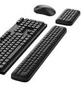 MEKASS Keyboard Wrist Rest, Ergonomic Wrist Pad, Soft Memory Foam Keyboard Hand Rest with Non-Sli...