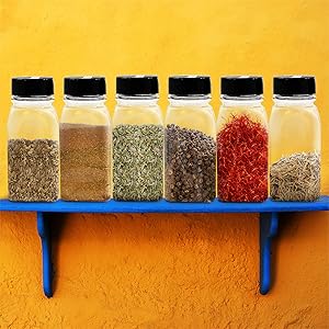 Spice Jars in Kitchen