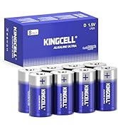 KINGCELL D Batteries 8 Pack