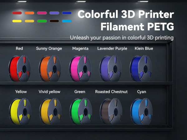 SUNLU 3D Printer Filament 3D Printing Filament 3D Printer Filament 3D PETG Filament 1.75mm