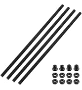 Antrader 4Pcs M8-1.25 x 250mm Fully Threaded Rods with Hex Nut & Acorn Nut | 304 Stainless Steel ...