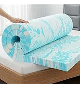 OLIXIS 2 Inch Twin Cooling Gel Infused Memory Foam Mattress Topper, Bed Pad | CertiPUR-US Certifi...