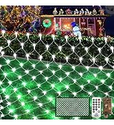 KNONEW Christmas Net Lights 420 LEDs 13ft x 6.6ft Outdoor Mesh Lights Connectable Waterproof 8 Mo...