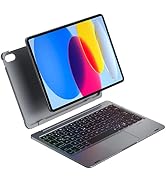 doqo iPad 10th Keyboard Case for iPad 10th Generation 10.9inch 2022 with Multi-Touch Trackpad,Det...