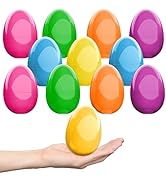 HDLNKAK Vibrant Fillable Easter Eggs Assortment - 3.5” Plastic Easter Eggs, 12 Pcs Assorted Color...