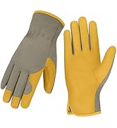 KKOYING Gardening Gloves, Garden Gloves for Women and Men, Thorn Proof Durable Leather Work Garde...