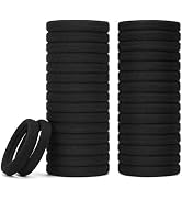 Mia Klein Hair Ties Black 100Count Extra Thick 5CM, Bulk Elastic Hair Bands for Thick Heavy Hair,...