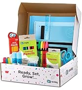 Back to School Supplies for Kids, Blue School Supply Box Grades K-5, Premium Quality Kids School ...