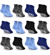 SkiBeaut 12 Pairs Toddler Non Slip Kid Boy Girl Socks with Grips, Toddlers Child Anti Skid Sticky...