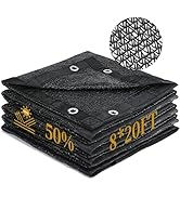 Winpull Garden 50% Shade Cloth, 8 x 20 FT Sun Shade Mesh Tarp with Reinforced Grommets, Durable H...