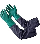 Coopache Full Arm Pond Gloves with Cotton lining Extra Long Waterproof Glove for Pond Cleaning/Ma...