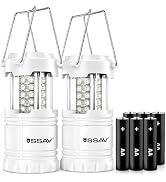 SSAV LED Camping Lantern, Emergency Lanterns for Power Outages & Hurricane Preparedness, Collapsi...