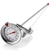 KT THERMO Candy/Deep Fry Thermometer with Instant Read,Dial Thermometer,12" Stainless Steel Stem ...