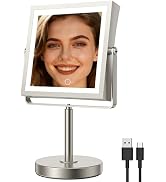 basitool JIONIESIM Series 1X/10X Makeup Mirror with Lights, Double Sides Lighted Magnifying Mirro...