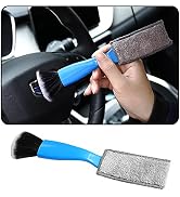 Smeyta Double Head Brush for Car Clean 1Pack,Car Brushes for Detailing Interior,Car Detailing Bru...