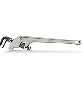 MAXPOWER 24-Inch Offset Pipe Wrench, 40% Lighter Alumimum Plumbing Wrench Clamping Capacity Up to...